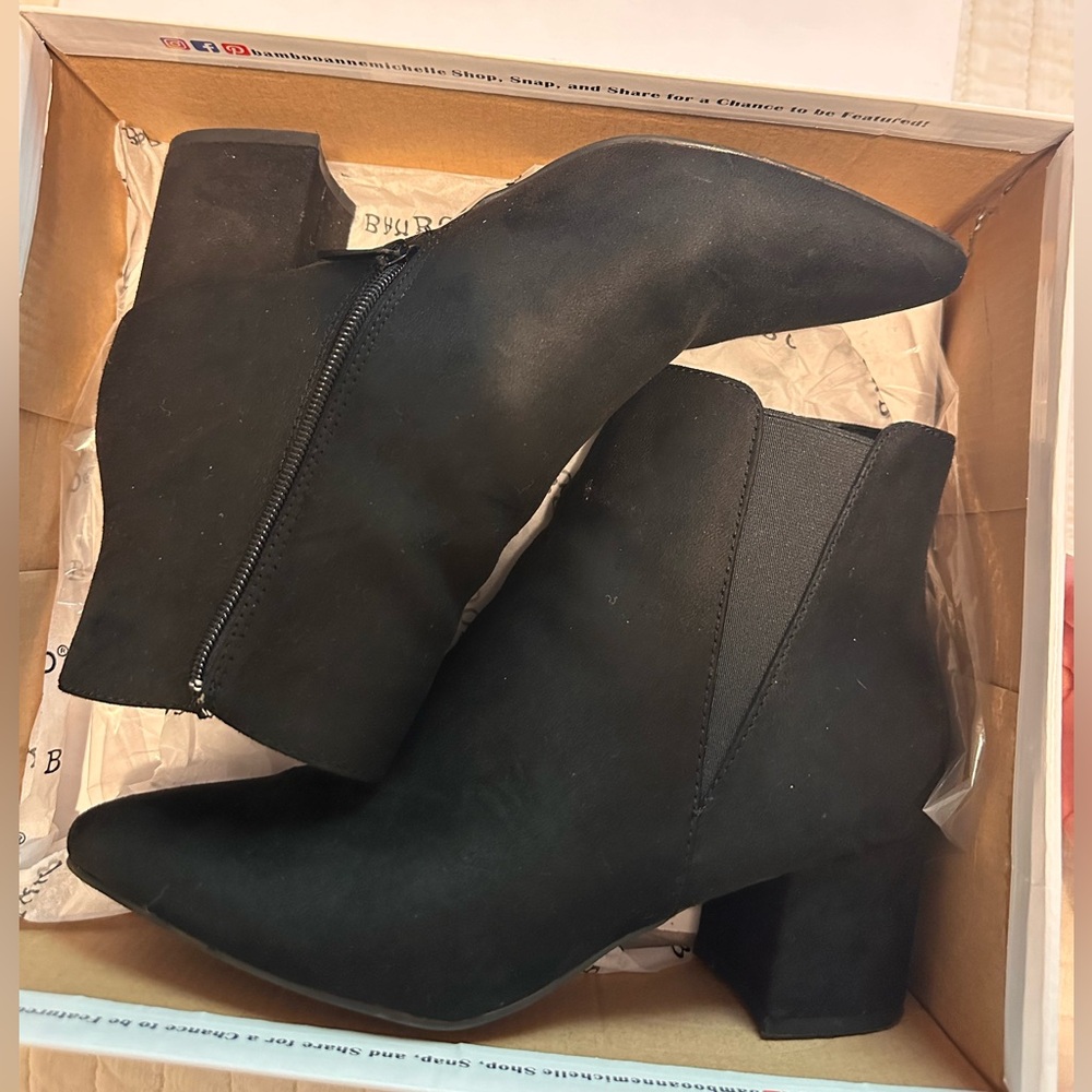 bamboo black boots